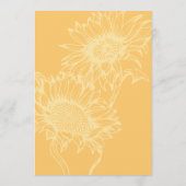 Elegante rustikale Sonnenblume, Hochzeitsmenü Menükarte (Rückseite)