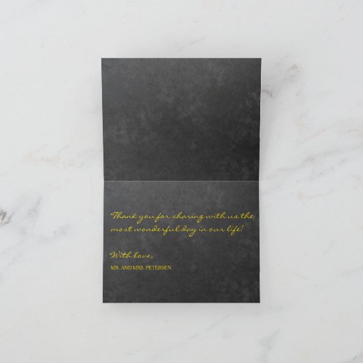 Elegante rustikale Sonnenblumen fallen danke Ihnen (Innenseite)