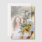 Elegante rustikale Sonnenblumen Hochzeit im Herbst Pergament Einladungen (Versatz (Ehepaar))