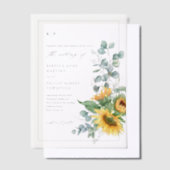 Elegante rustikale Sonnenblumen Hochzeit im Herbst Pergament Einladungen (Versetzt)