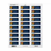 Elegante rustikale Sonnenblumen Rose Rücksendeadre (Vorne)