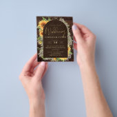 Elegante rustikale Sonnenblumen und Hochzeitsempfa Flyer (Gruppe)