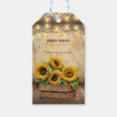 Elegante rustikale Sonnenblumenkiste Moderne Babyd Geschenkanhänger (Vorderseite)