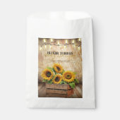 Elegante rustikale Sonnenblumenkiste Moderne Babyd Geschenktütchen (Vorderseite)