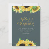 Elegante Rustikale Sonnenblumenschieferplatte All- Einladung (Vorderseite)