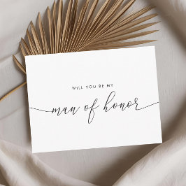 Elegante rustikale Spitzen werden Sie mein Ehrenma Einladungspostkarte