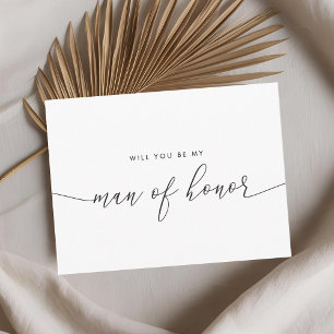 Elegante rustikale Spitzen werden Sie mein Ehrenma Einladungspostkarte