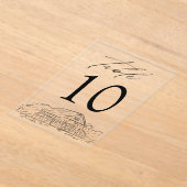 Elegante rustikale Stallakryllische Hochzeitsstift Acryleinladungen (Ablage )