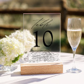 Elegante rustikale Stallakryllische Hochzeitsstift Acryleinladungen