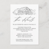 Elegante rustikale Stallhochzeiten Details Begleitkarte (Vorderseite)