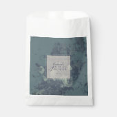 Elegante rustikale Teal-Blumen-Brautparty Geschenktütchen (Vorderseite)