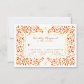 Elegante Rustikale Terracotta-Herbstlaube Hochzeit RSVP Karte (Vorderseite)