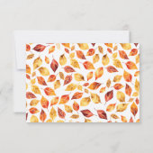 Elegante Rustikale Terracotta-Herbstlaube Hochzeit RSVP Karte (Rückseite)