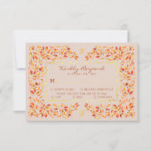 Elegante Rustikale Terracotta-Herbstlaube Hochzeit RSVP Karte (Vorderseite)