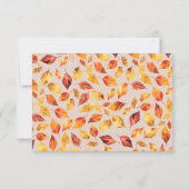 Elegante Rustikale Terracotta-Herbstlaube Hochzeit RSVP Karte (Rückseite)