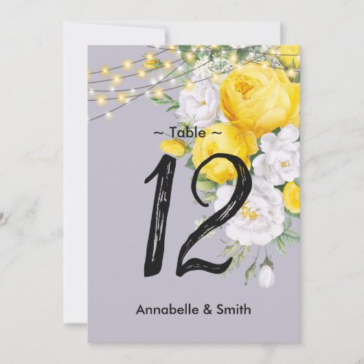 Elegante rustikale Tischnummer (Vorderseite)