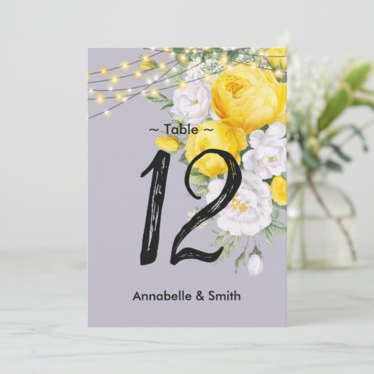 Elegante rustikale Tischnummer (Stehend Vorderseite)