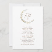 Elegante Rustikale Tischnummer Seating Chart (Vorderseite)