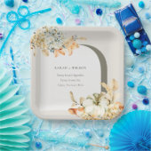 Elegante Rustikale Trauung des Kürbiskürbis Arch B Pappteller (Party)