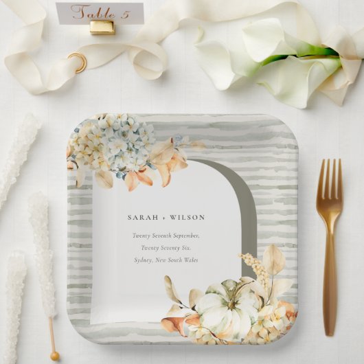 Elegante Rustikale Trauung des Kürbiskürbis Arch B Pappteller (Hochzeit)