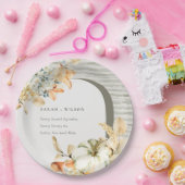 Elegante Rustikale Trauung des Kürbiskürbis Arch B Pappteller (Party)