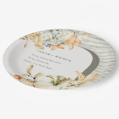 Elegante Rustikale Trauung des Kürbiskürbis Arch B Pappteller (Schrägansicht)