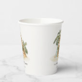 Elegante rustikale Tropical Palm Beach Shack Hochz Pappbecher (Links)