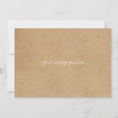 Elegante rustikale Unterschrift Hochzeit Vielen Da Dankeskarte (Rückseite)