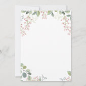 Elegante Rustikale Vegetation Einladung (Rückseite)