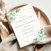 Elegante Rustikale Vegetation Eukalyptus Blätter H Einladung