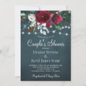 Elegante rustikale Villenpaare duschen Einladung (Vorderseite)