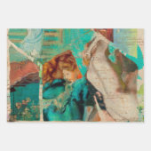 Elegante rustikale Vintage Textur Decoupage Geschenkpapier Set (Vorderseite)