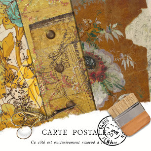 Elegante rustikale Vintage Textur Decoupage Geschenkpapier Set