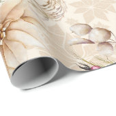 Elegante Rustikale Wasserfarbe Botanische Weihnach Geschenkpapier (Rolleneckpunkt)