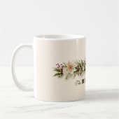 Elegante Rustikale Wasserfarbe Botanische Weihnach Kaffeetasse (Links)