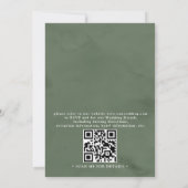 Elegante Rustikale Wasserfarbe Budget QR-Code Hoch Einladung (Rückseite)