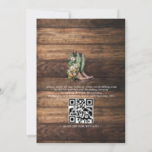Elegante Rustikale Wasserfarbe Land QR-Code Hochze Einladung (Rückseite)