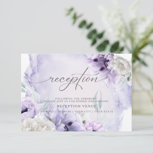 Elegante Rustikale Wasserfarben Einladung (Stehend Vorderseite)