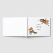 Elegante rustikale Weihnachtsfeier Botanische Hoch Gästebuch (Voll)