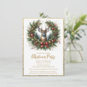 Elegante Rustikale Weihnachtsfeier Einladung (Stehend Vorderseite)