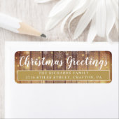 Elegante Rustikale Weihnachtsgrüße Rücksendeadress (Insitu)