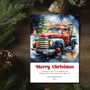 Elegante rustikale Weihnachtsszene vintage Urlaub  Feiertagskarte