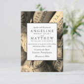 Elegante Rustikale Weinkarte Einladung (Stehend Vorderseite)