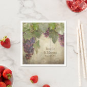 Elegante Rustikale Weinkellerei Empfang Serviette (Beispiel)