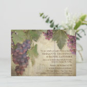 Elegante Rustikale Weinkellerei Herbstpaare Dusche Einladung (Stehend Vorderseite)