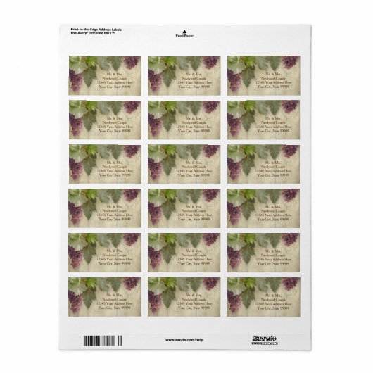 Elegante Rustikale Weinkellerei Hochzeit im Herbst Adressaufkleber (Vorne)