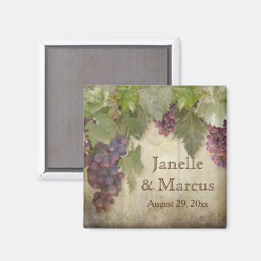 Elegante Rustikale Weinkellerei Save the Date fall Magnet (Vorderseite/Rückseite)