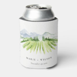 Elegante Rustikale Weinkellerei Weinberg Hochzeit Dosenkühler