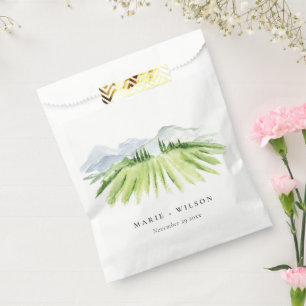 Elegante Rustikale Weinkellerei Weinberg Hochzeit Geschenktütchen