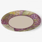 Elegante Rustikale Weinkultur und Erde Pappteller (Schrägansicht)